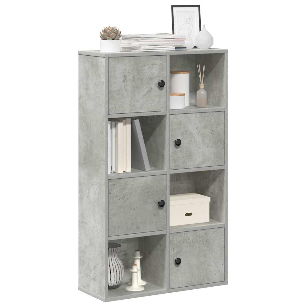 Libreria Grigio Cemento 60x24x101,5 cm in Legno Multistrato | homemem39