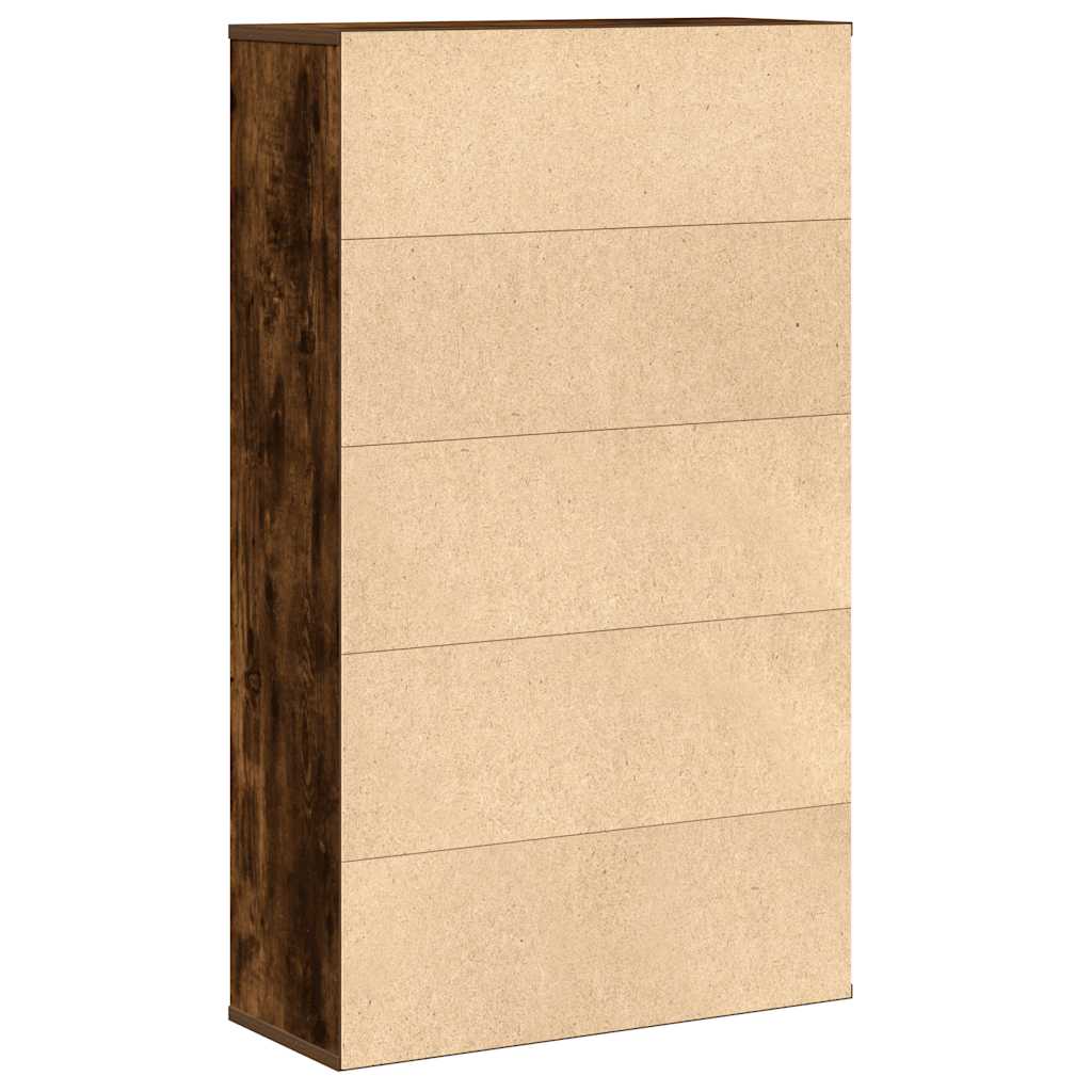 Libreria Rovere Fumo 60x24x101,5 cm in Legno Multistrato | homemem39