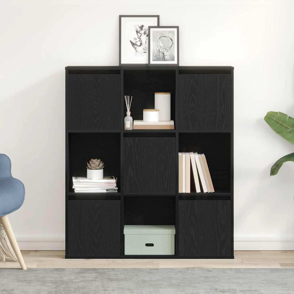 Libreria Rovere Nero 89x24x101,5 cm in Legno Multistrato | homemem39