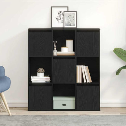 Libreria Rovere Nero 89x24x101,5 cm in Legno Multistrato | homemem39