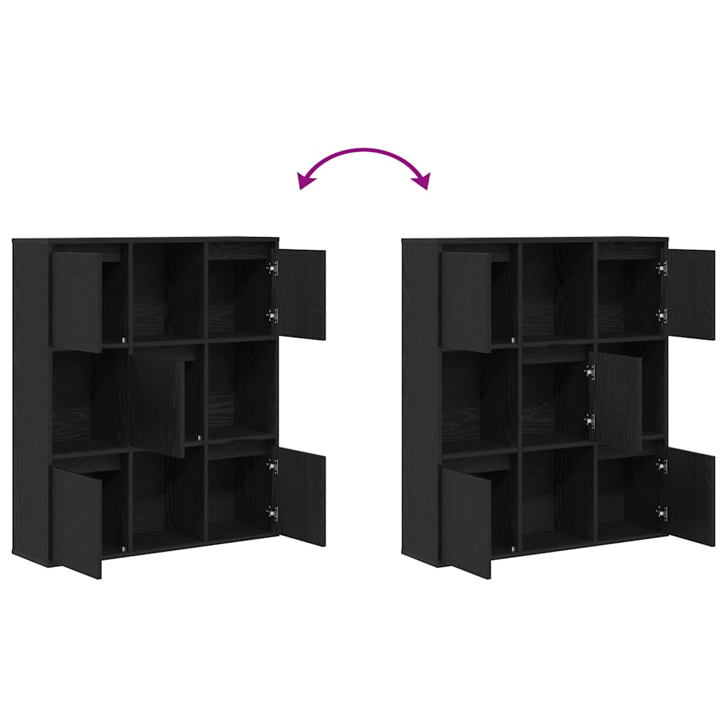 Libreria Rovere Nero 89x24x101,5 cm in Legno Multistrato | homemem39