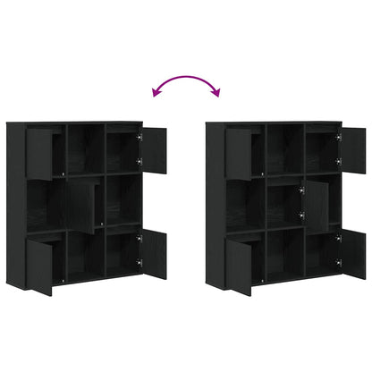 Libreria Rovere Nero 89x24x101,5 cm in Legno Multistrato | homemem39