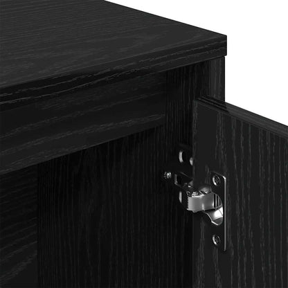 Libreria Rovere Nero 89x24x101,5 cm in Legno Multistrato | homemem39