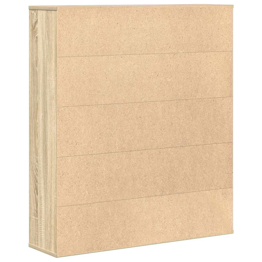 Libreria Rovere Sonoma 89x24x101,5 cm in Legno Multistrato | homemem39