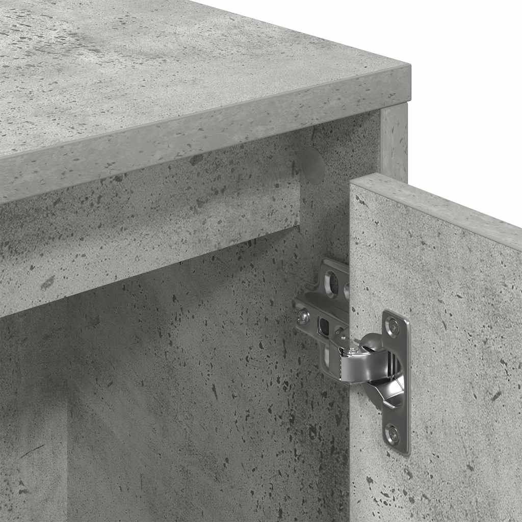 Libreria Grigio Cemento 89x24x101,5 cm in Legno Multistrato