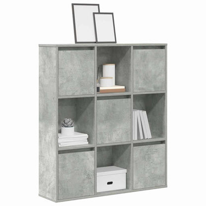 Libreria Grigio Cemento 89x24x101,5 cm in Legno Multistrato