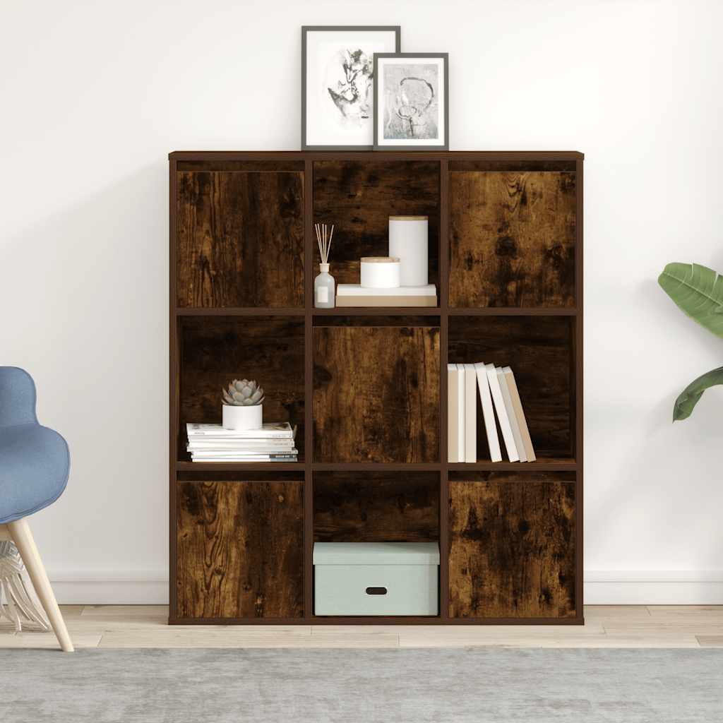 Libreria Rovere Fumo 89x24x101,5 cm in Legno Multistrato | homemem39