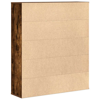 Libreria Rovere Fumo 89x24x101,5 cm in Legno Multistrato | homemem39
