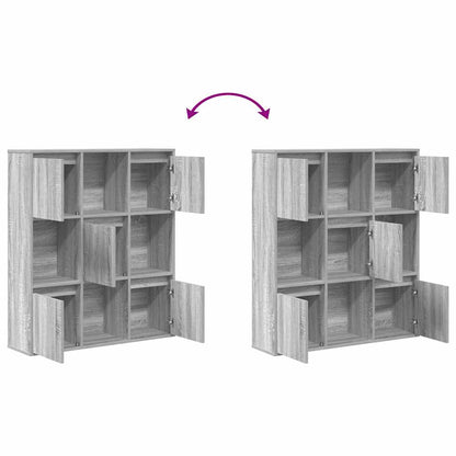 Libreria Grigio Sonoma 89x24x101,5 cm in Legno Multistrato | homemem39