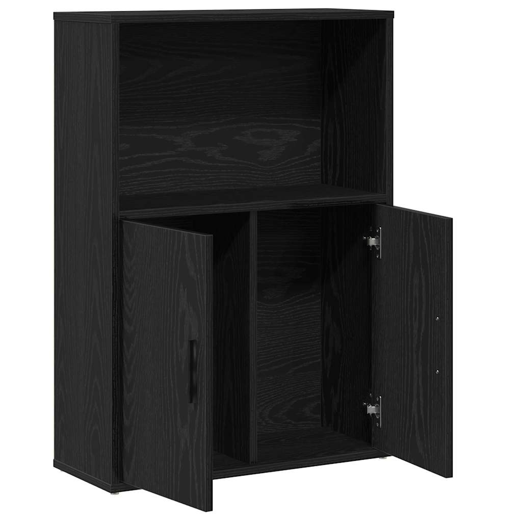 Libreria Rovere Nero 60x24x85 cm in Legno Multistrato | homemem39