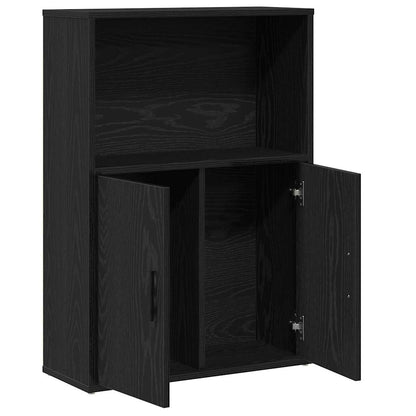 Libreria Rovere Nero 60x24x85 cm in Legno Multistrato | homemem39