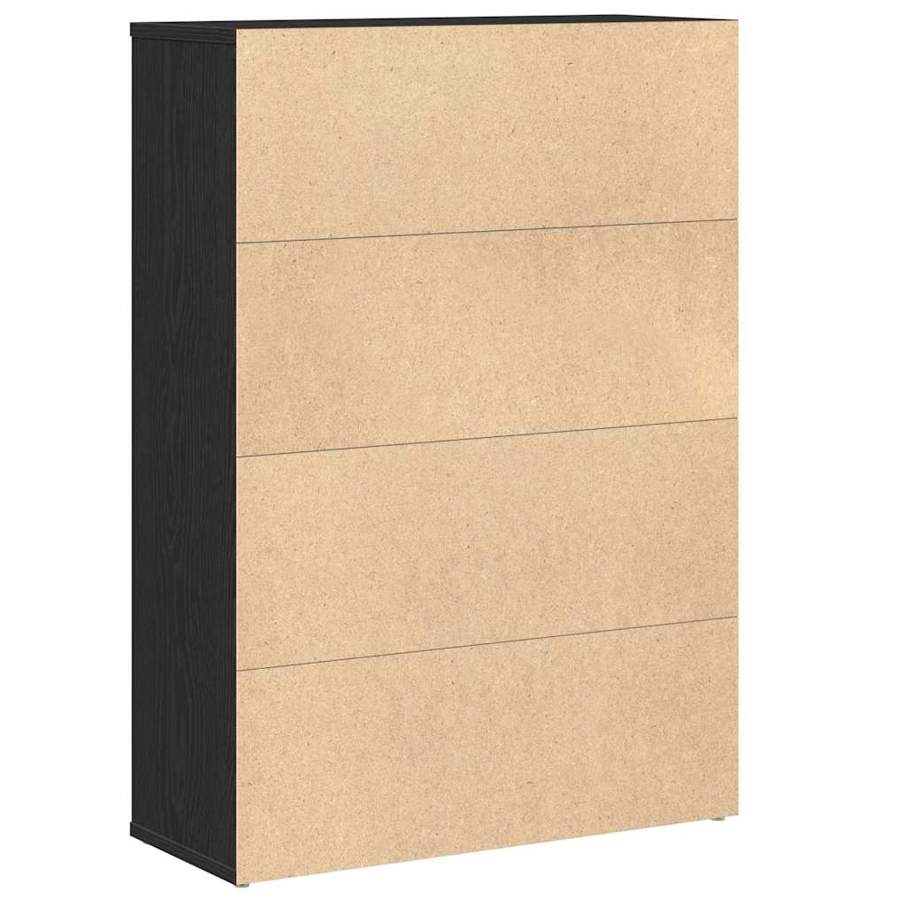 Libreria Rovere Nero 60x24x85 cm in Legno Multistrato | homemem39