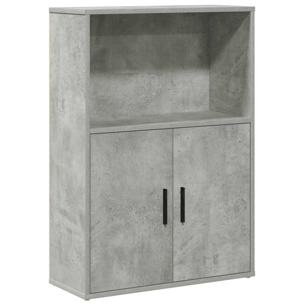 Libreria Grigio Cemento 60x24x85 cm in Legno Multistrato