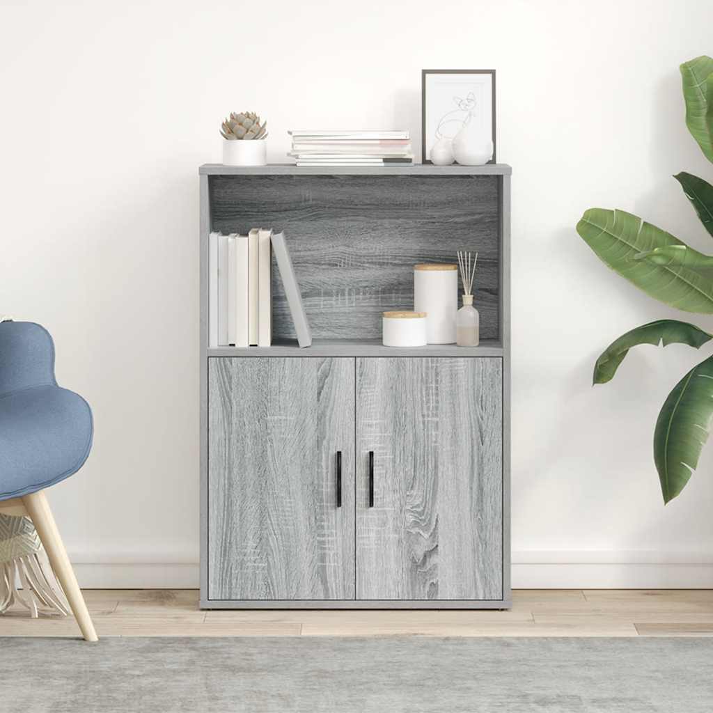 Libreria Grigio Sonoma 60x24x85 cm in Legno Multistrato | homemem39