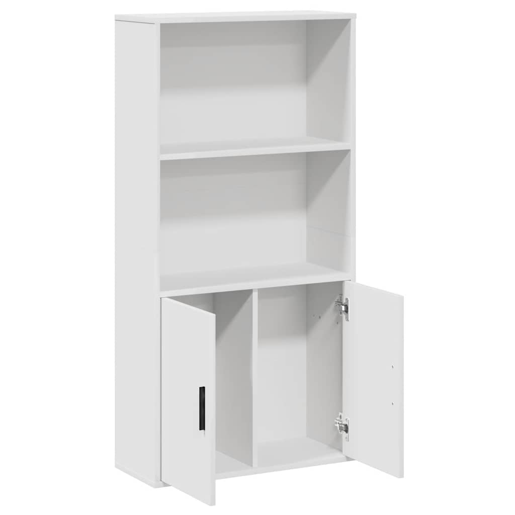 Libreria Bianca 60x24x120 cm in Legno Multistrato | homemem39