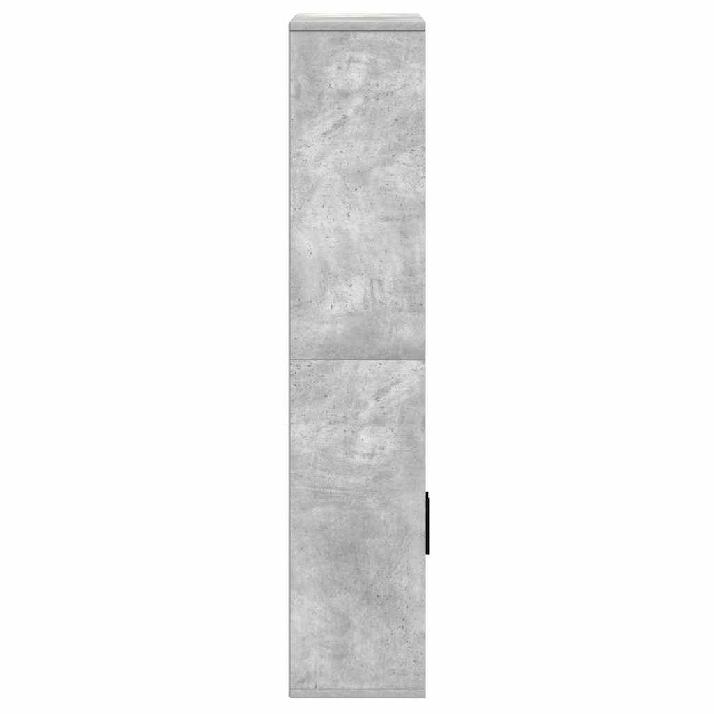 Libreria Grigio Cemento 60x24x120 cm in Legno Multistrato | homemem39
