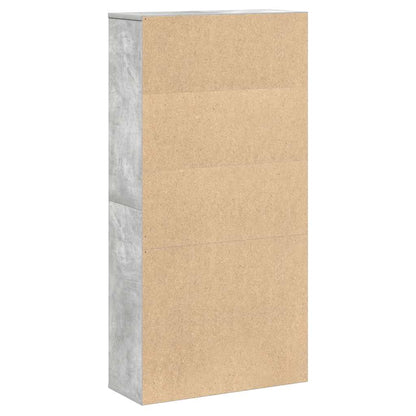 Libreria Grigio Cemento 60x24x120 cm in Legno Multistrato | homemem39