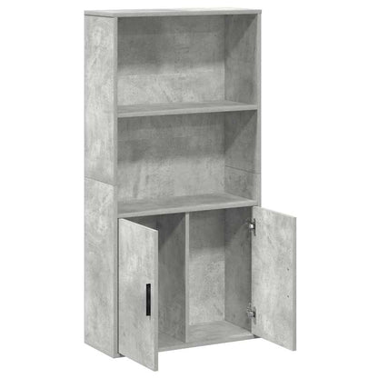 Libreria Grigio Cemento 60x24x120 cm in Legno Multistrato | homemem39