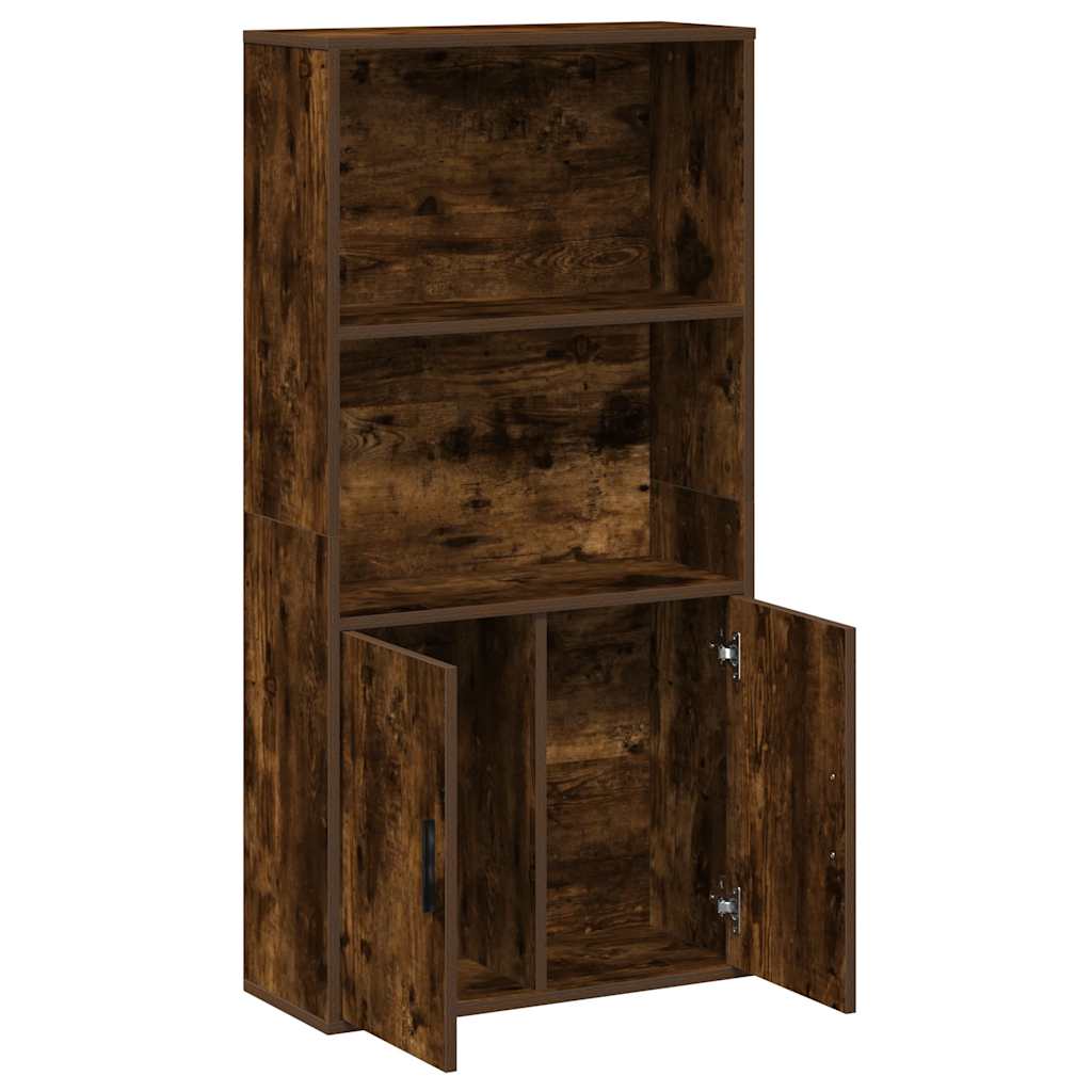 Libreria Rovere Fumo 60x24x120 cm in Truciolato | homemem39