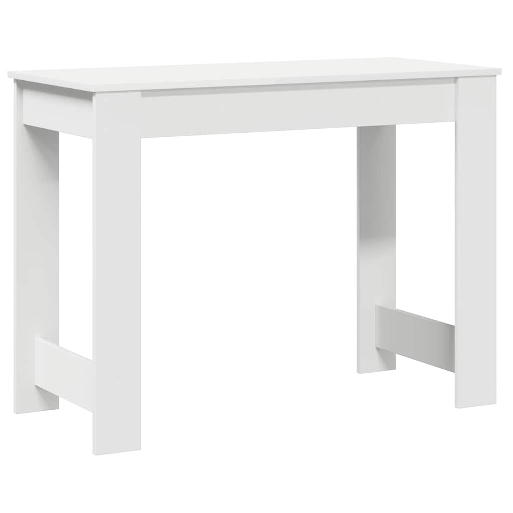 Scrivania Bianca 100x45x75 cm in Legno Multistrato | homemem39