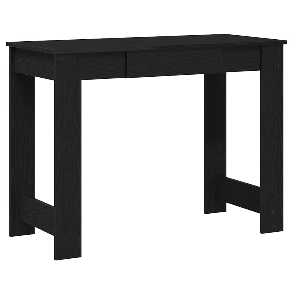 Scrivania Nera 100x45x75 cm in Legno Multistrato | homemem39