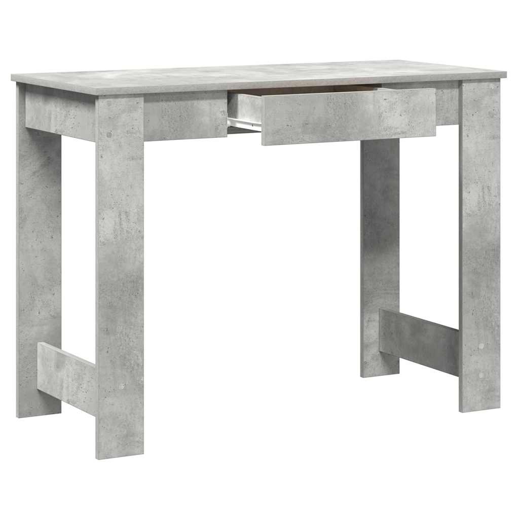 Scrivania Grigio Cemento 100x45x75 cm in Legno Multistrato | homemem39