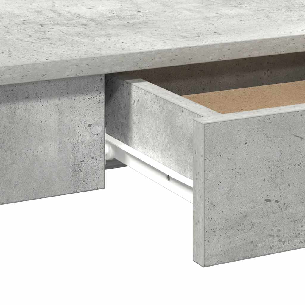 Scrivania Grigio Cemento 100x45x75 cm in Legno Multistrato - homemem39