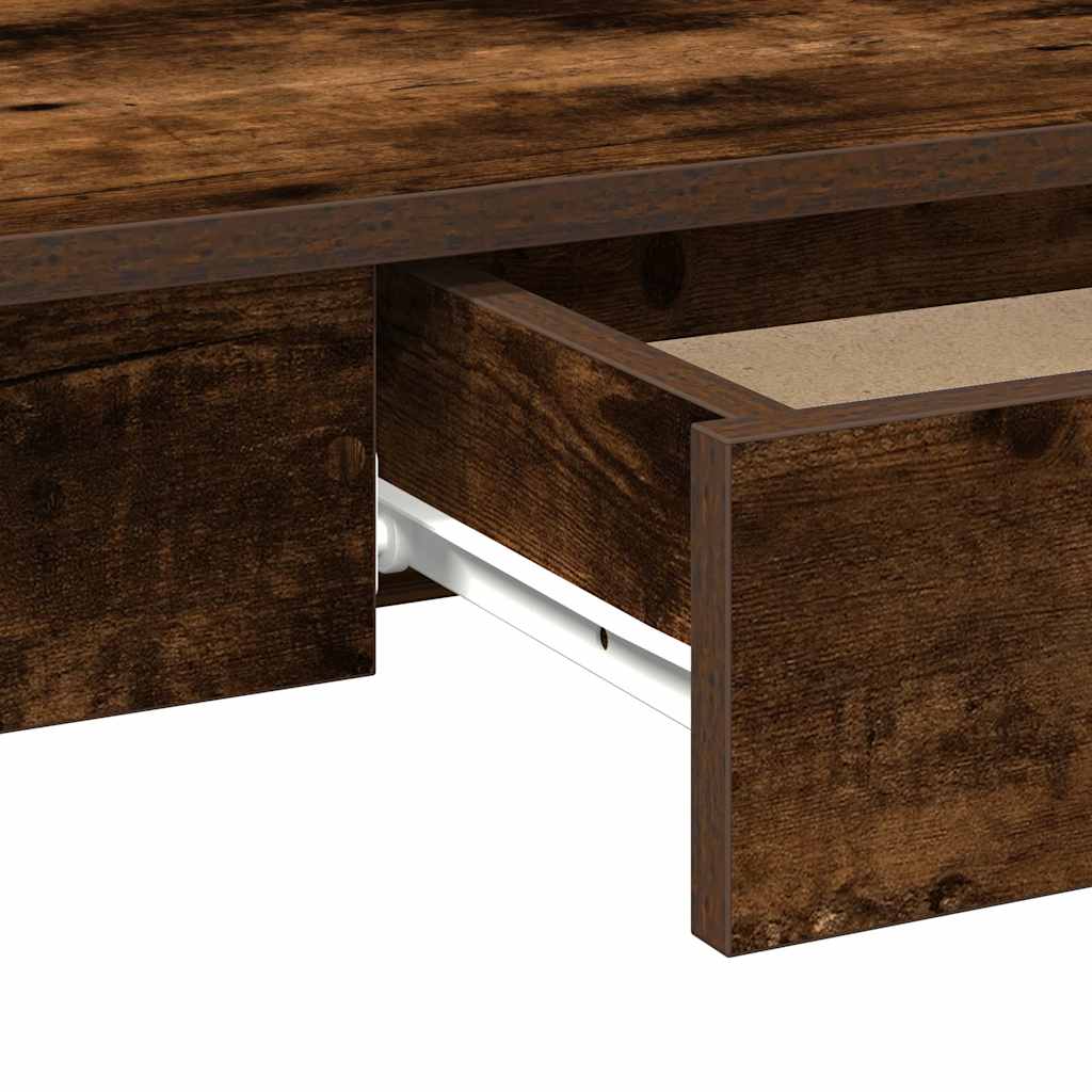 Scrivania Rovere Fumo 100x45x75 cm in Legno Multistrato | homemem39