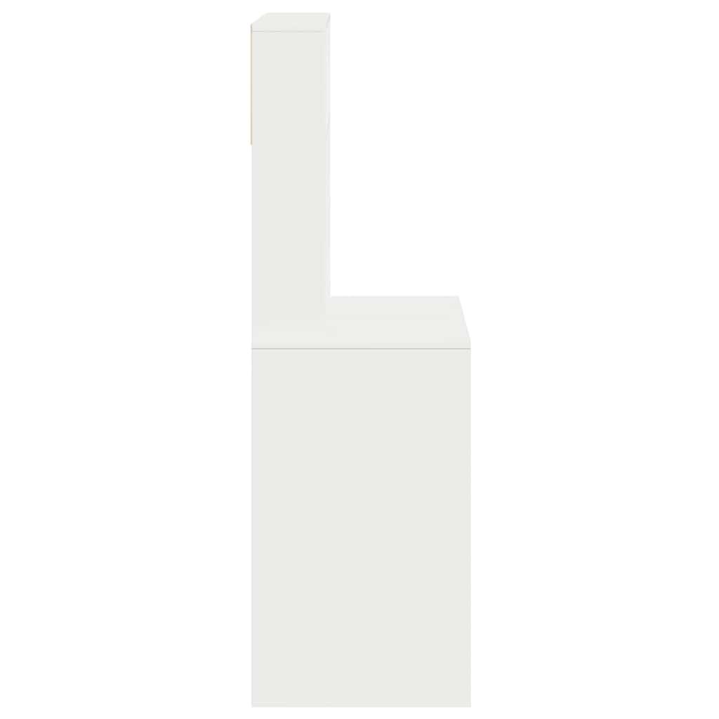 Scrivania con Mensole Bianca 100x45x140 cm in Legno Multistrato | homemem39