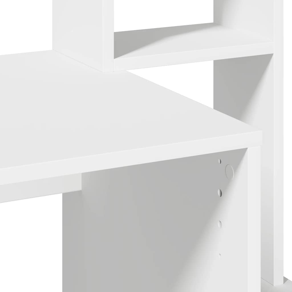 Scrivania con Mensole Bianca 100x45x140 cm in Legno Multistrato | homemem39