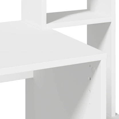 Scrivania con Mensole Bianca 100x45x140 cm in Legno Multistrato | homemem39