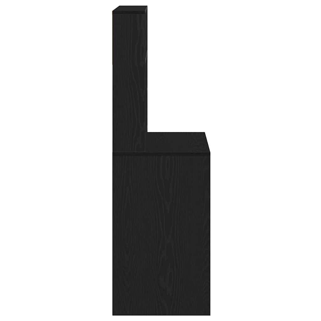 Scrivania con Mensole Nera 100x45x140 cm in Legno Multistrato | homemem39