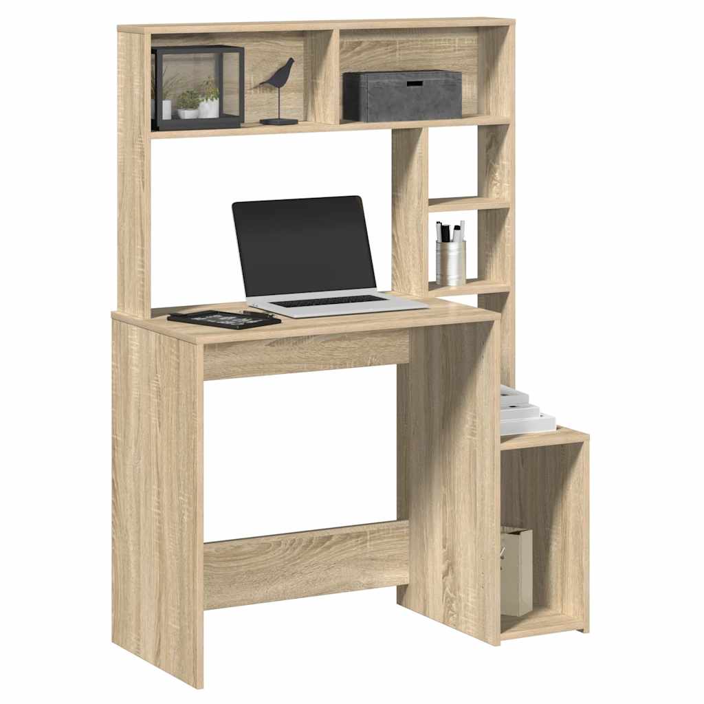 Scrivania Mensole Rovere Sonoma 100x45x140 cm Legno Multistrato | homemem39