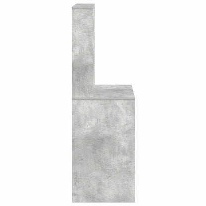 Scrivania Mensole Grigio Cemento 100x45x140cm Legno Multistrato - homemem39
