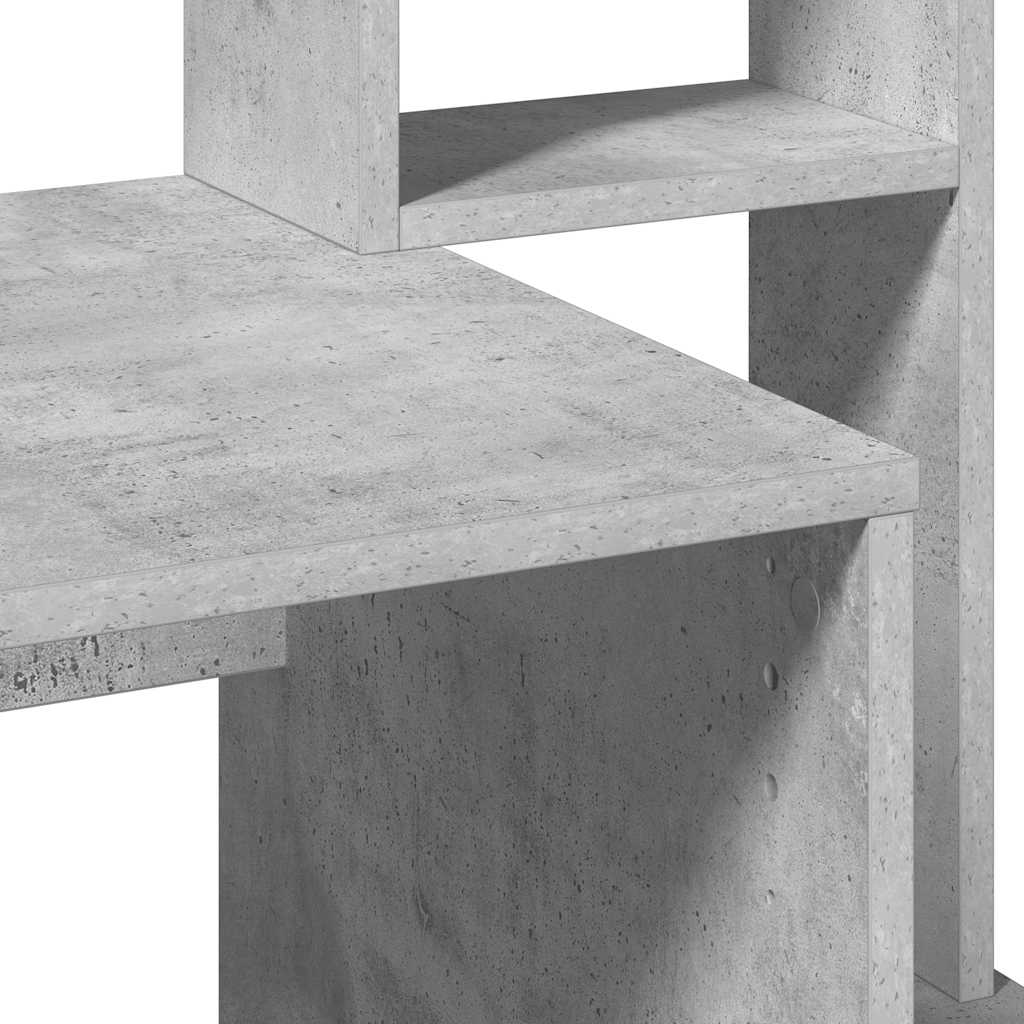 Scrivania Mensole Grigio Cemento 100x45x140cm Legno Multistrato | homemem39