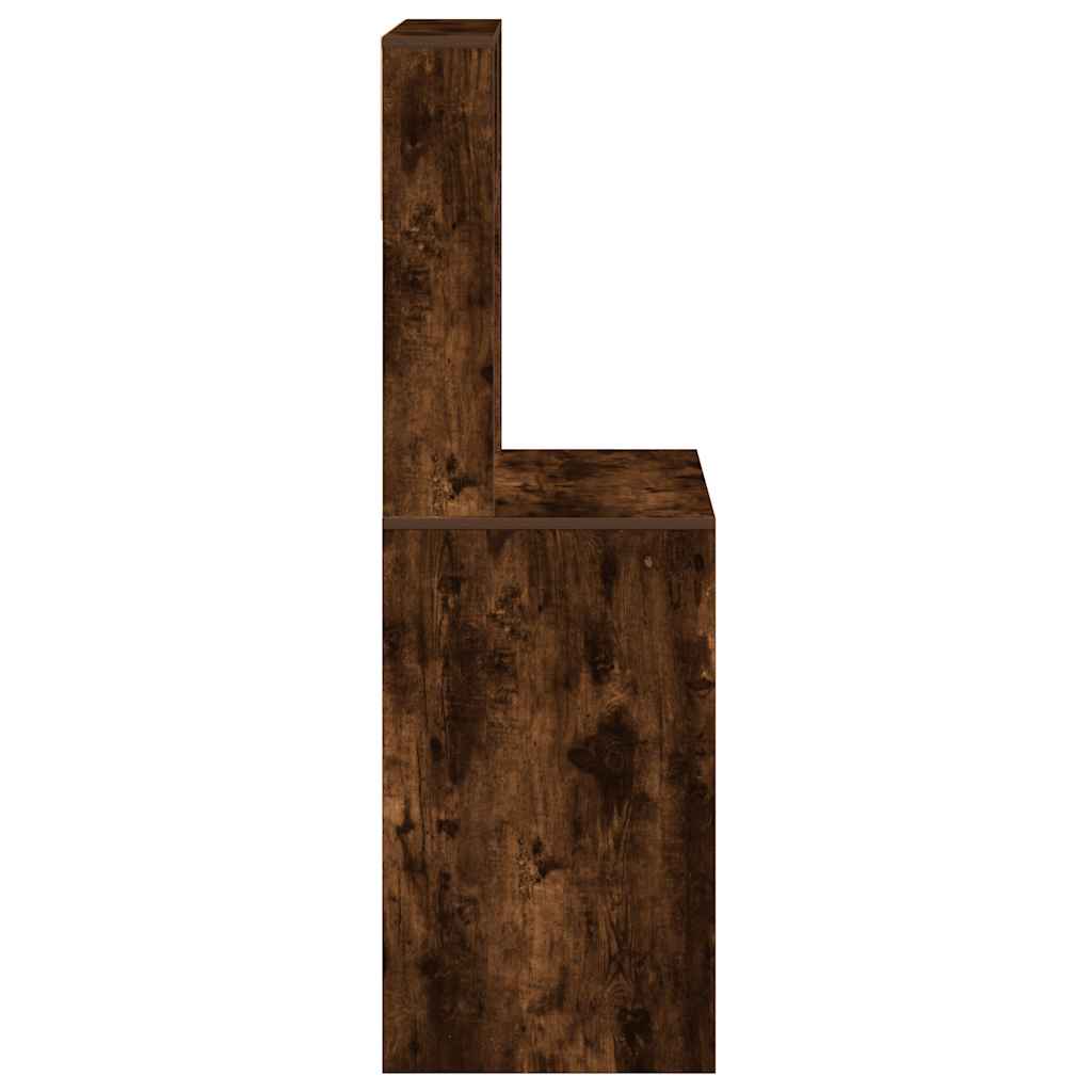 Scrivania Mensole Rovere Fumo 100x45x140 cm Legno Multistrato | homemem39