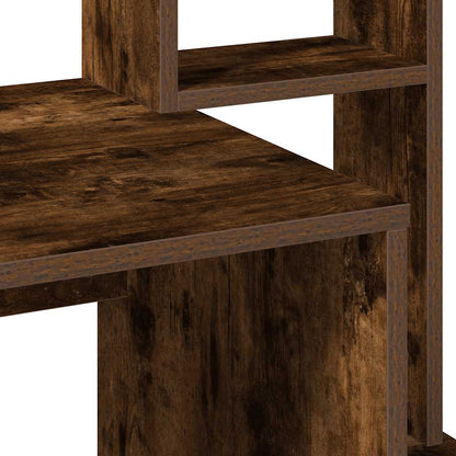 Scrivania Mensole Rovere Fumo 100x45x140 cm Legno Multistrato | homemem39