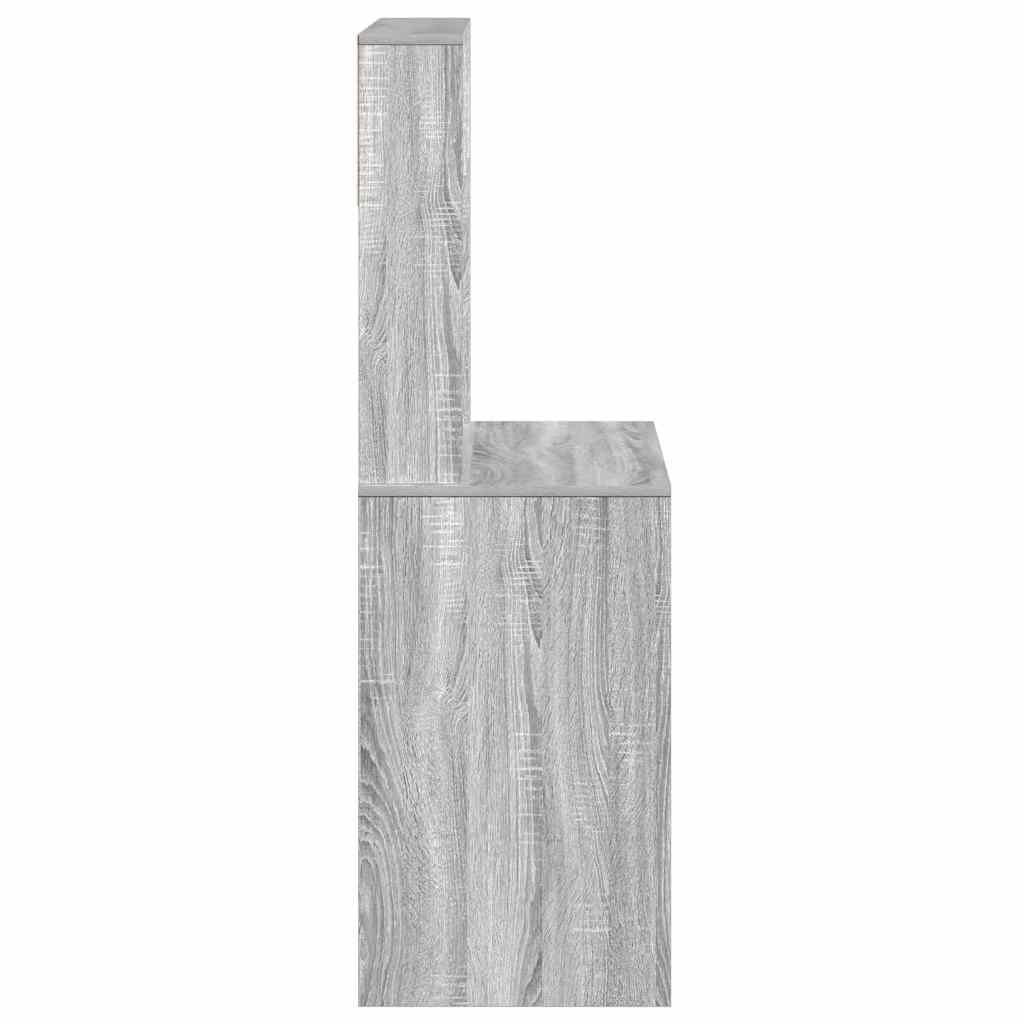 Scrivania Mensole Grigio Sonoma 100x45x140 cm Legno Multistrato - homemem39