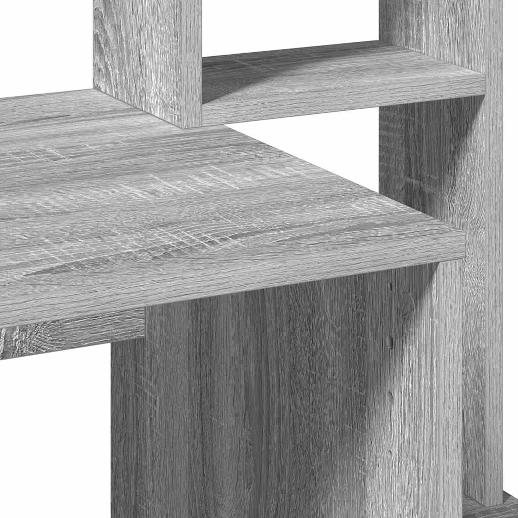 Scrivania Mensole Grigio Sonoma 100x45x140 cm Legno Multistrato | homemem39