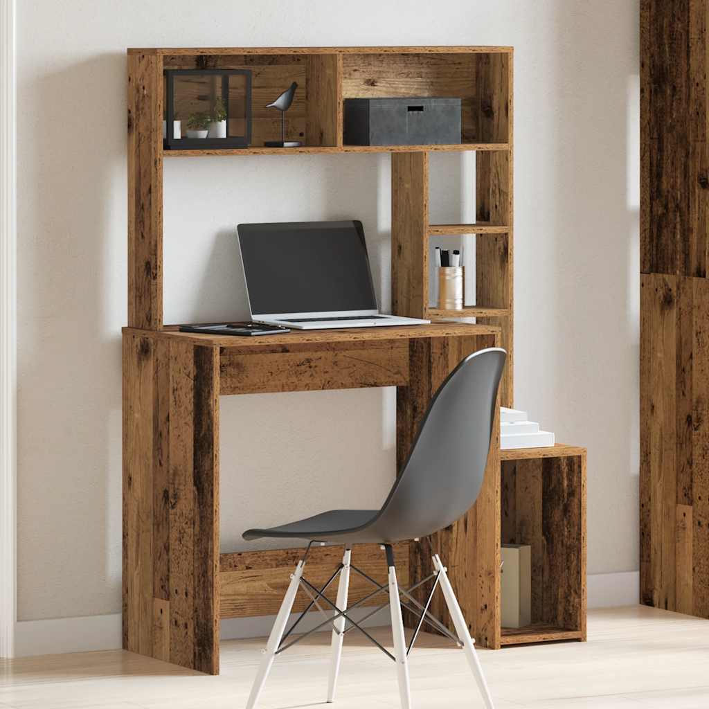 Scrivania Mensole Legno Vecchio 100x45x140 cm Legno Multistrato