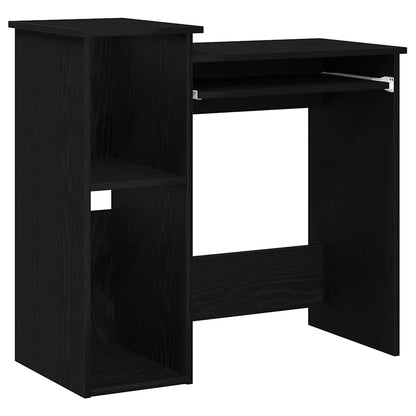 Scrivania con Mensole Nera 84x40x78 cm in Legno Multistrato | homemem39