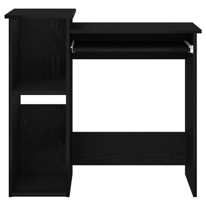 Scrivania con Mensole Nera 84x40x78 cm in Legno Multistrato - homemem39