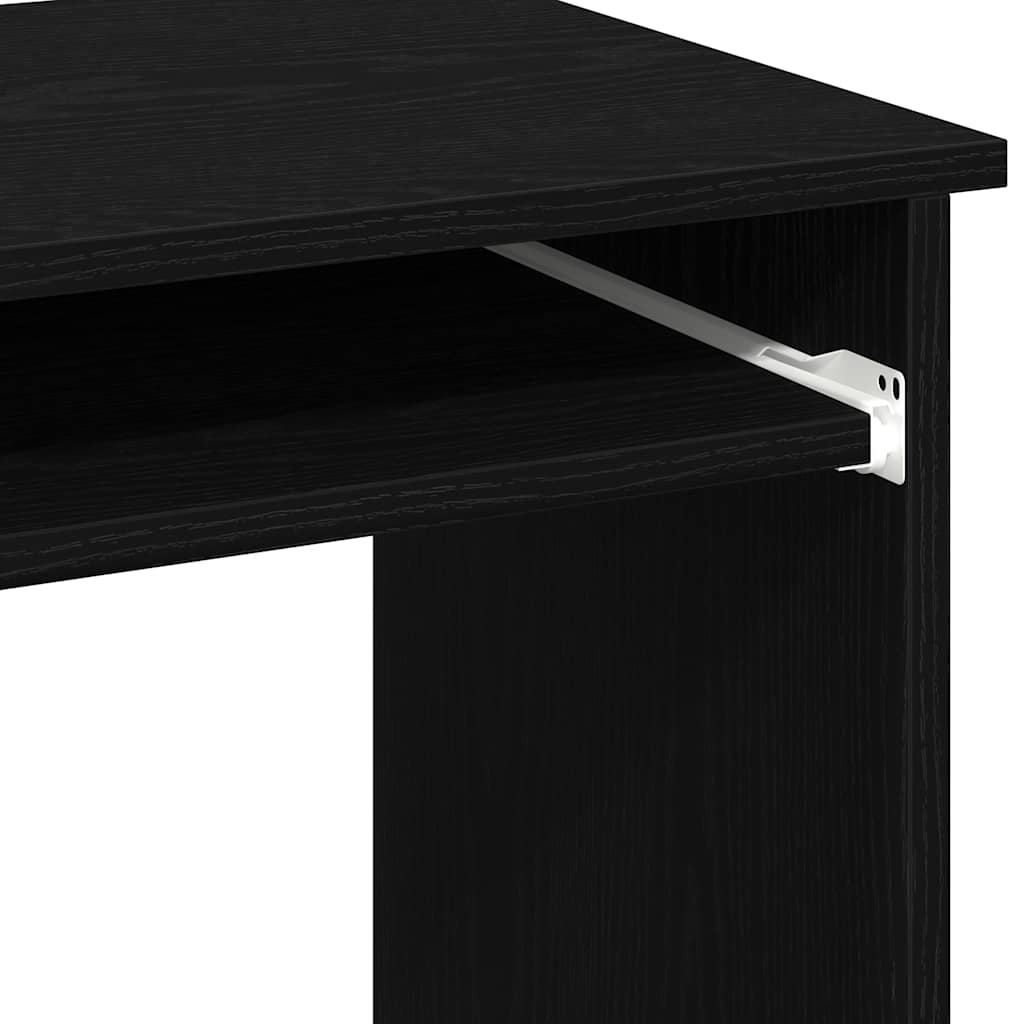 Scrivania con Mensole Nera 84x40x78 cm in Legno Multistrato | homemem39