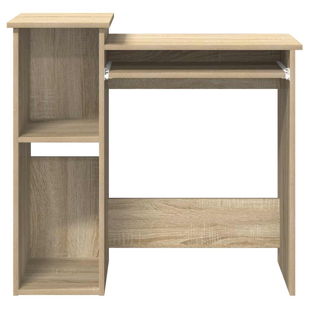 Scrivania e Ripiani Rovere Sonoma 84x40x78 cm Legno Multistrato - homemem39