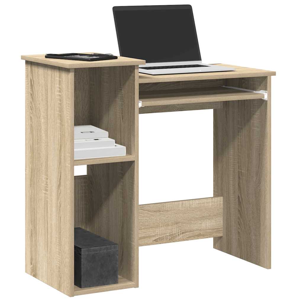 Scrivania e Ripiani Rovere Sonoma 84x40x78 cm Legno Multistrato | homemem39