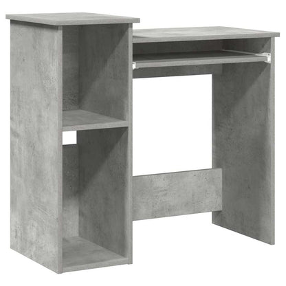 Scrivania Mensole Grigio Cemento 84x40x78 cm Legno Multistrato - homemem39
