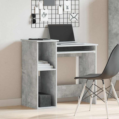 Scrivania Mensole Grigio Cemento 84x40x78 cm Legno Multistrato | homemem39