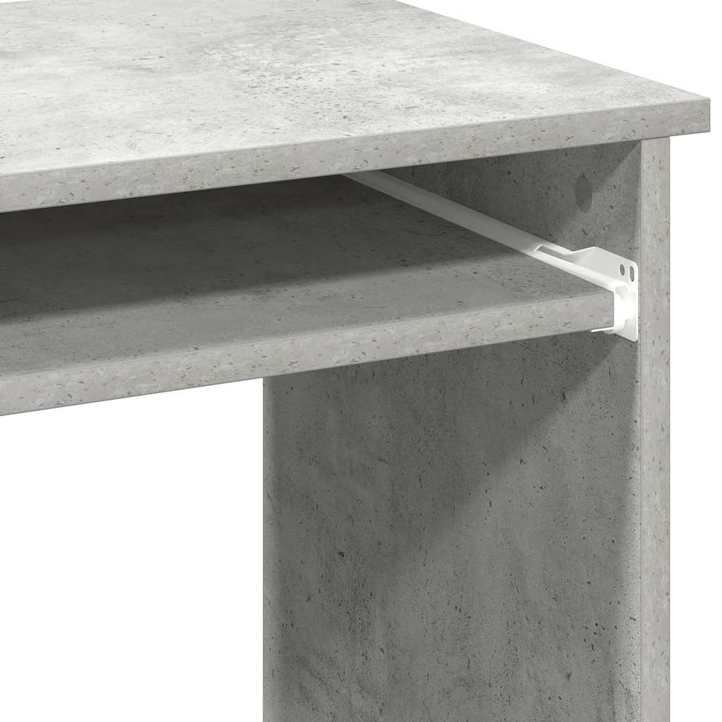 Scrivania Mensole Grigio Cemento 84x40x78 cm Legno Multistrato - homemem39
