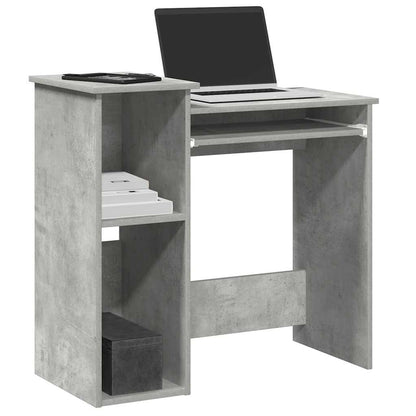 Scrivania Mensole Grigio Cemento 84x40x78 cm Legno Multistrato | homemem39