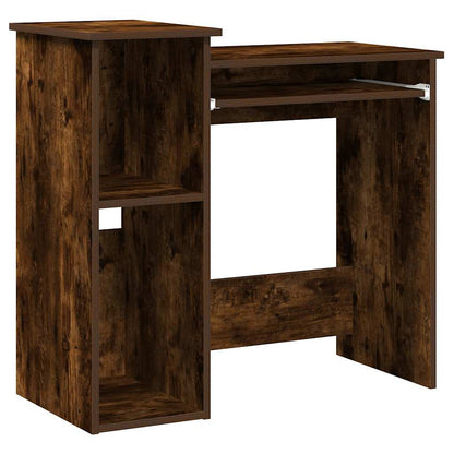 Scrivania Mensole Rovere Fumo 84x40x78 cm Legno Multistrato | homemem39